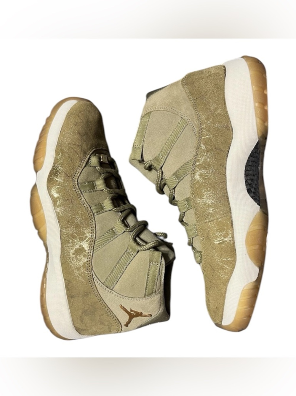 Nike Air Jordan 11 Retro Olive Gold Lux AR0715-200 Womens Size 9.5 Mens Size 8